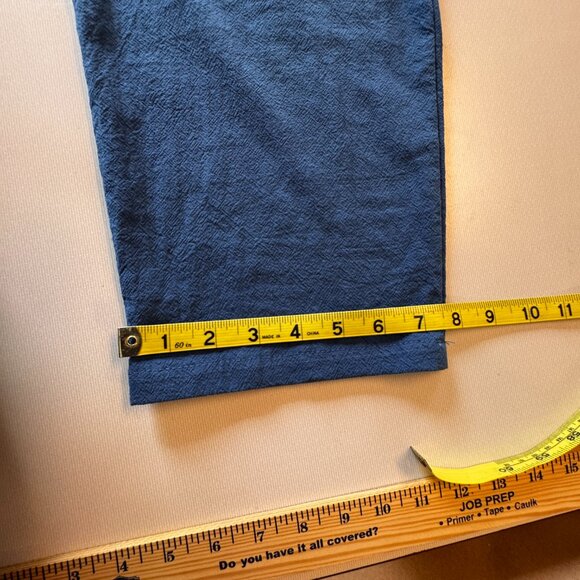 (SOLD) Bib Overall Jumpsuit Teal Daisy Print Baggy Fit Cottagecore Boho Country - Picture 12 of 15